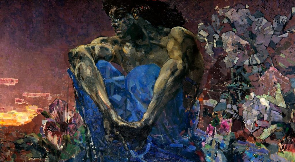 Demon seated - Mikhail Vrubel